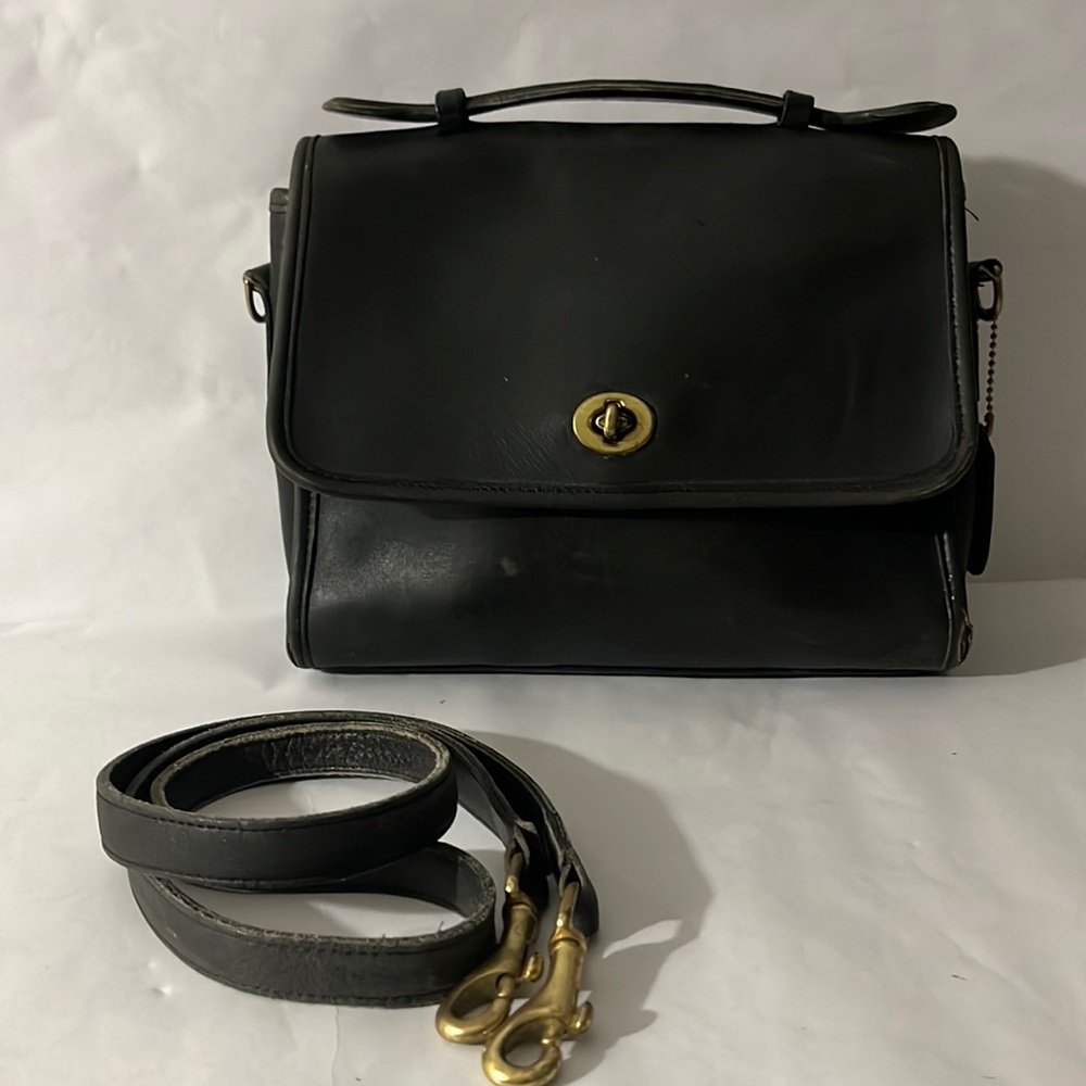 Vintage Coach Court Top Handle Leather Bag USA